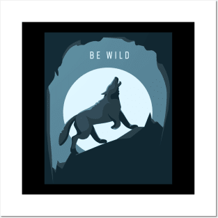 Wolf Double Exposure Posters and Art